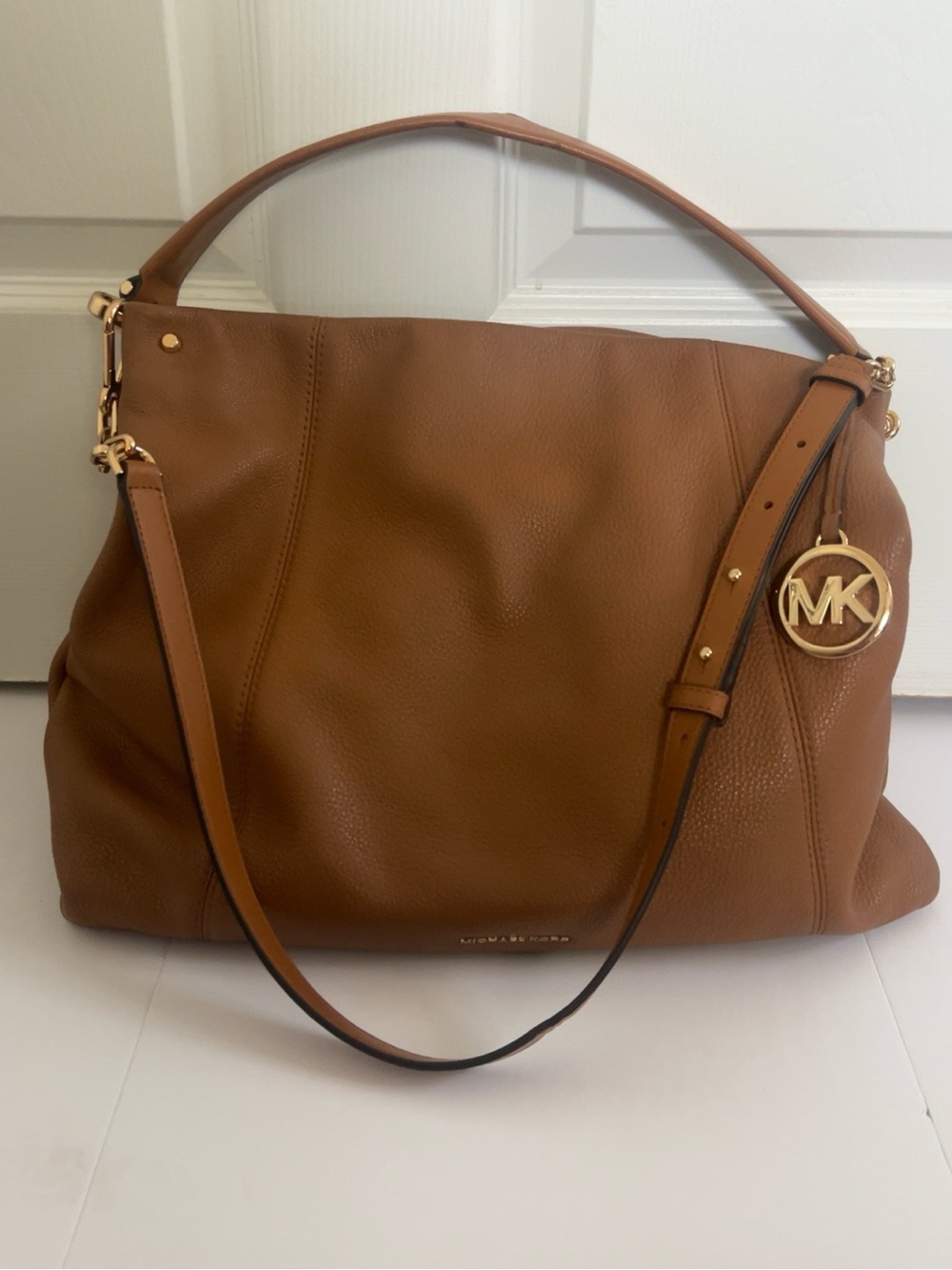Michael Kors Lex Large Hobo Acorn Leather Convertible Shoulder Bag